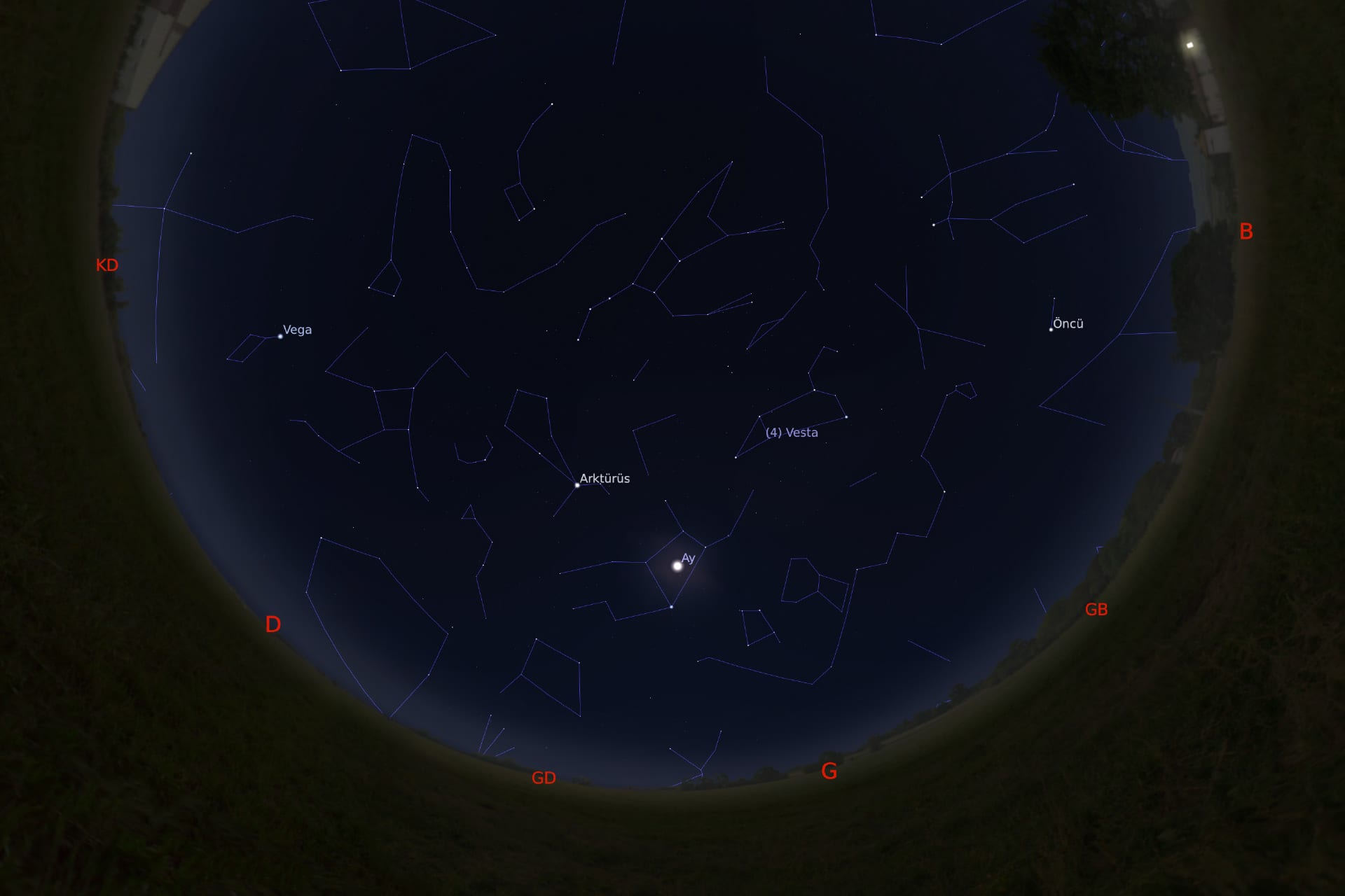 1 Mart 2021 - saat 02:30'daki gökyüzü görüntüsü