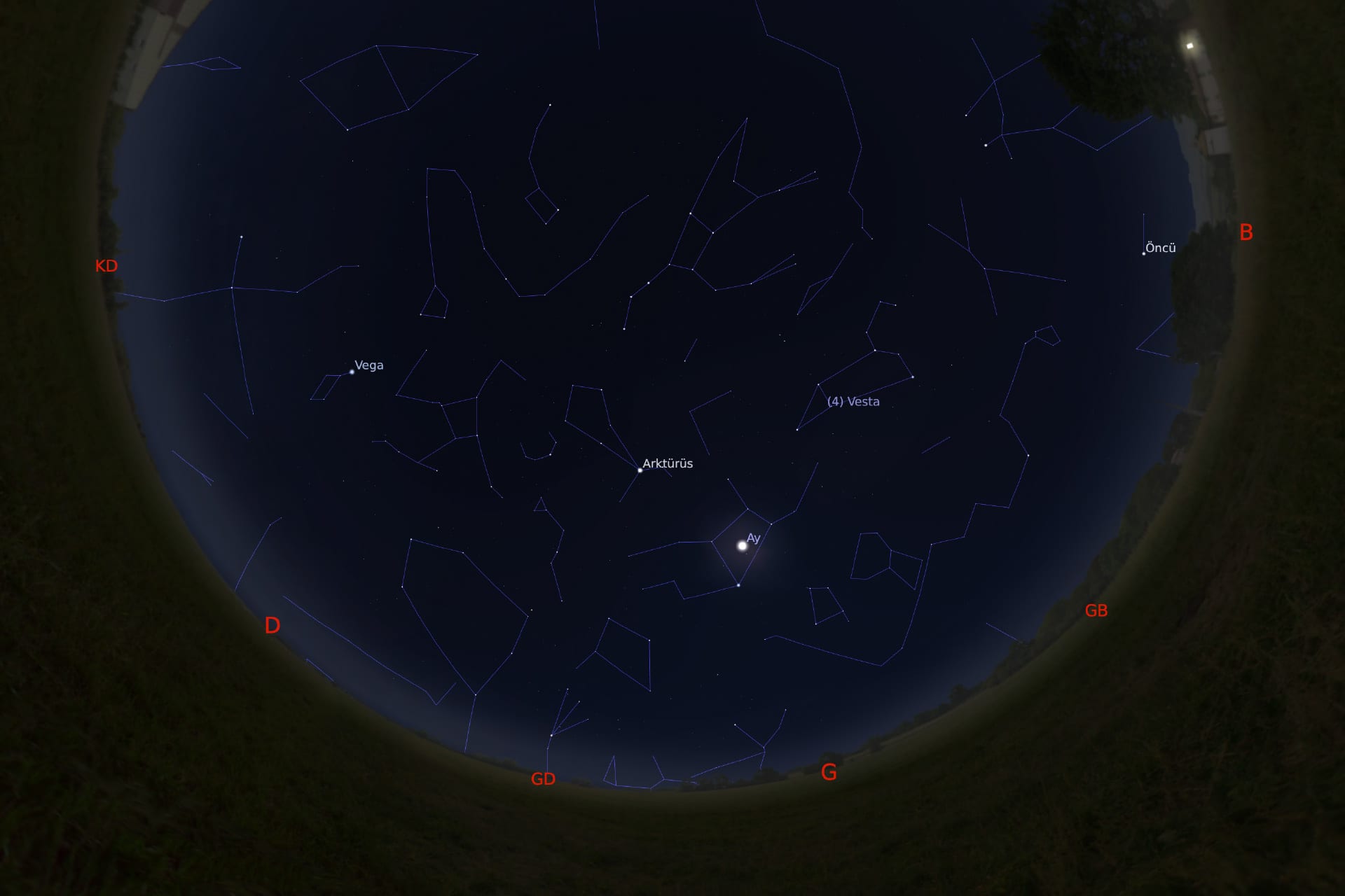 1 Mart 2021 - saat 03:30'daki gökyüzü görüntüsü