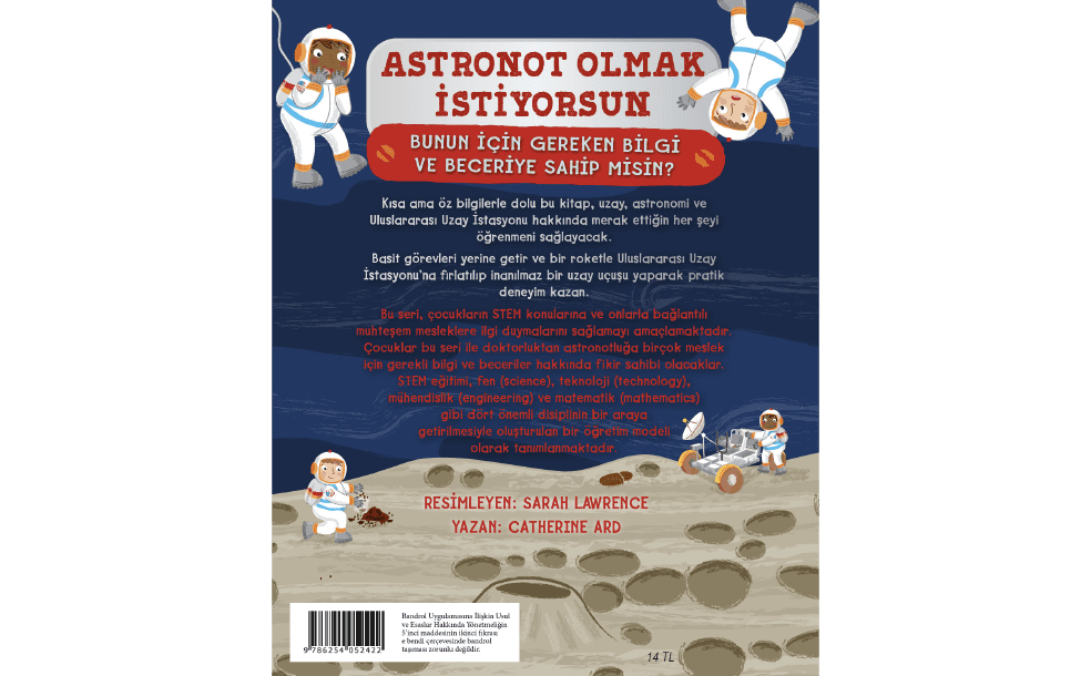 astronot arka kapak Mayıs Ayı Kitaplığım - 2021