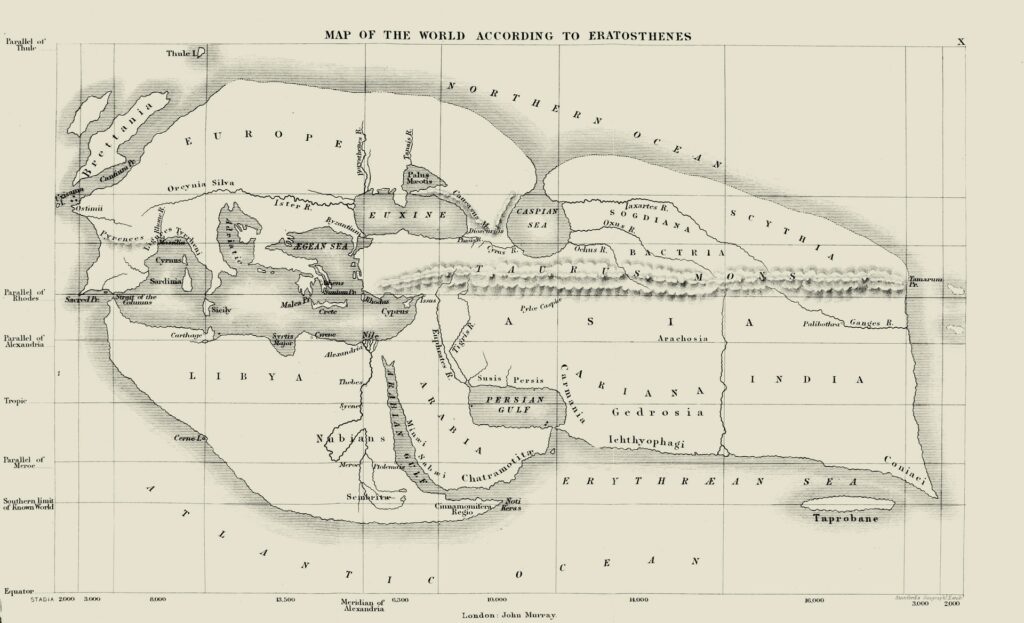 Eratostene dunya Harita Koordinatları