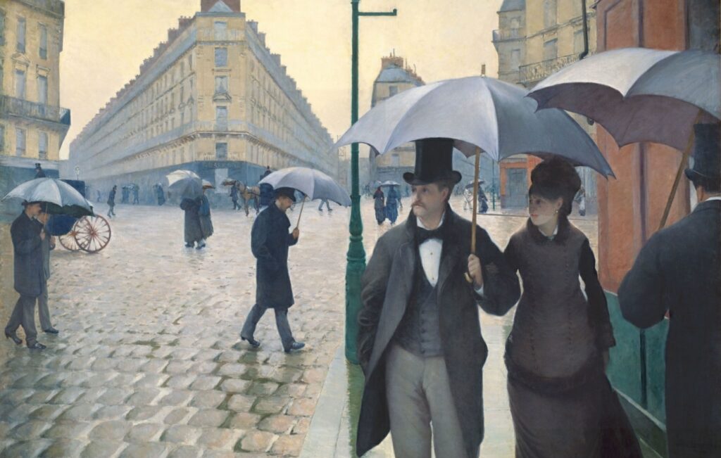 paris sokaginda yagmurlu gun Şemsiyemi Bulamıyorum